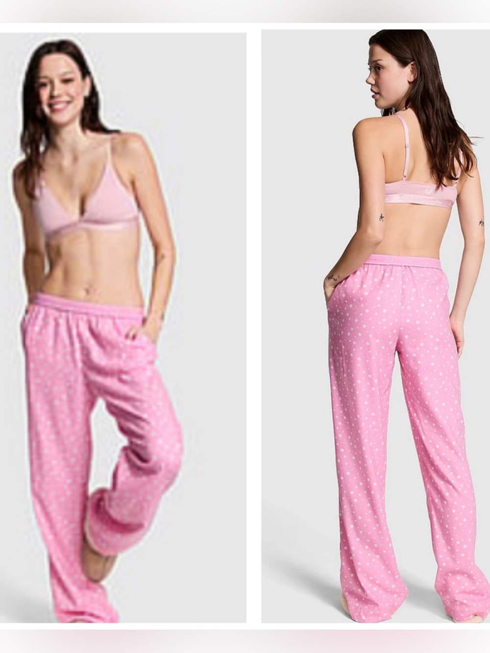 Victoria’s Secret PINK Polka Dot Pajama Pants Medium Regular